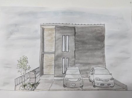 塗壁のお家は工事も終盤