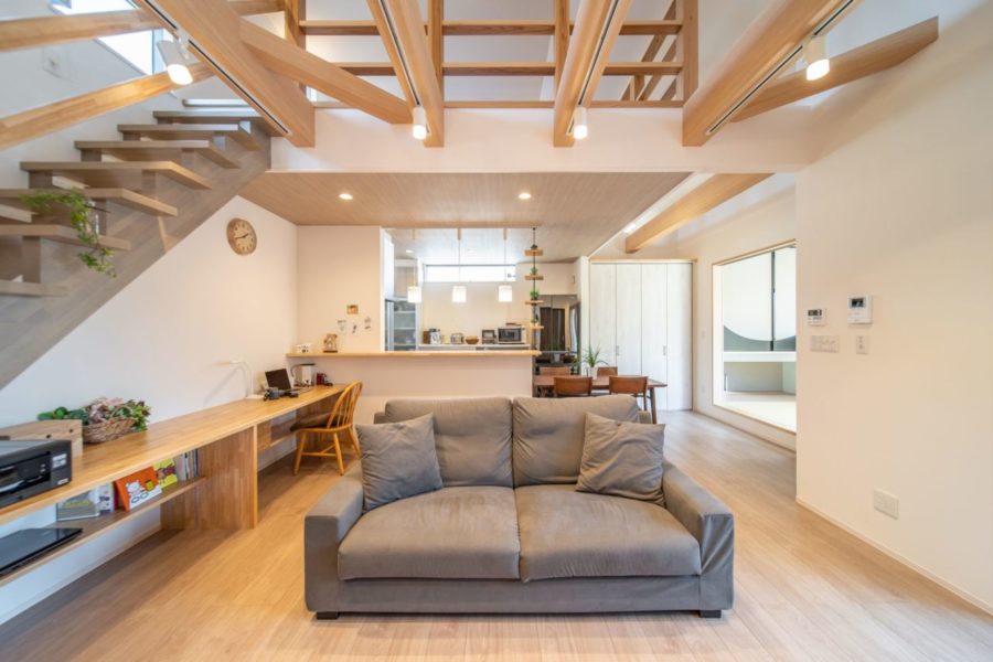 2階リビングが生み出す解放感が素晴しい家